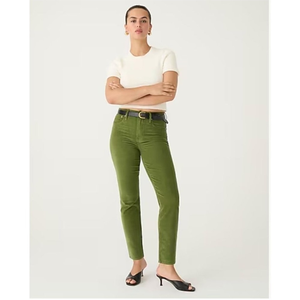 J. Crew Corduroy 9" Vintage Slim Straight Mid-Rise Pant Preppy Green 26